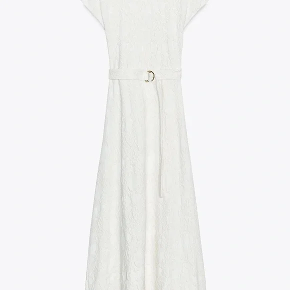 Zara Jacquard belted Dress - Size S - Picture 5 of 5